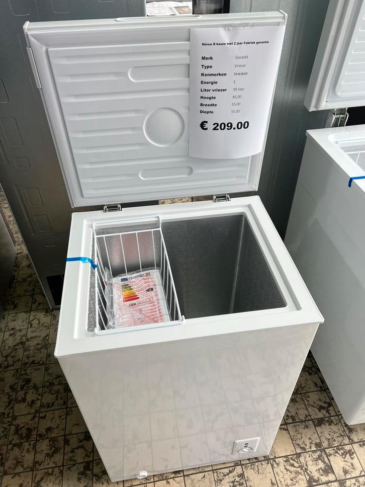 Vrieskist 99 liter nieuw h85b55d55, Witgoed en Apparatuur, Vriezers en Diepvrieskisten, Nieuw, Vrijstaand, Vrieskist, Minder dan 85 cm