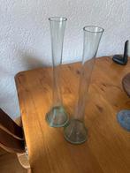 Twee glazen vazen, Ophalen, Overige kleuren, 75 cm of meer, Glas