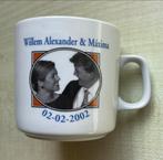 Mok Willem-Alexander en Maxima 02-02-2002, Verzamelen, Koninklijk Huis en Royalty, Ophalen of Verzenden, Gebruikt, Nederland, Servies