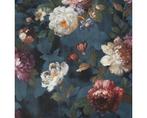 SUPERFRESCO EASY Vliesbehang 108623 bloemen donkerblauw, Huis en Inrichting, Stoffering | Behang, Ophalen of Verzenden