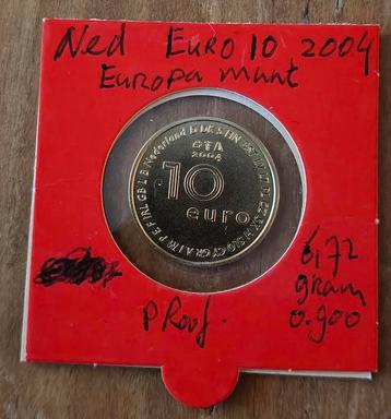 Gouden 10 Euro munt 2004 - Beatrix beschikbaar voor biedingen