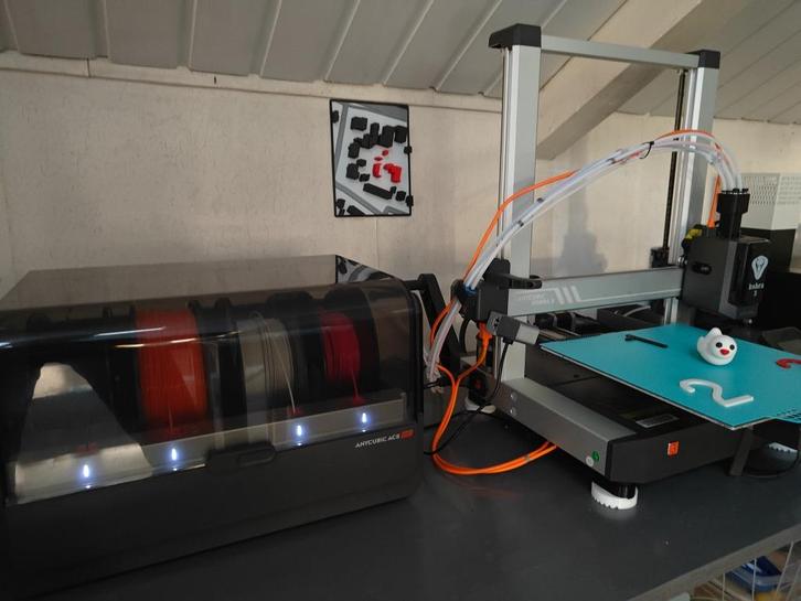 Anycubic Kobra 3 Combo - vier-kleuren 3D-printer, Computers en Software, 3D Printers, Zo goed als nieuw, Ingebouwde Wi-Fi, Ophalen