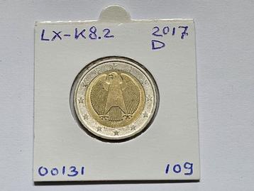 2-euromunt Duitsland (D) J 2017 Koers LX-K8.2 beschikbaar voor biedingen
