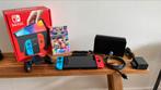 Nintendo Switch OLED + Mariokart Deluxe 8, Switch OLED, Met games, Met 2 controllers, Ophalen of Verzenden