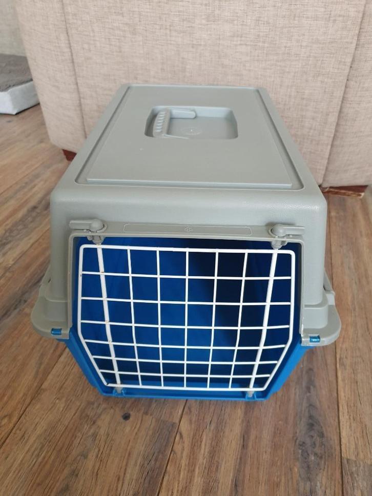Ferplast vervoersbox Atlas 10 Blauw/Grijs, Dieren en Toebehoren, Transportboxen, Gebruikt, Ophalen of Verzenden
