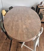 Ovaal eettafel met 6 stoelen, Ophalen, 100 tot 150 cm, 200 cm of meer, Zo goed als nieuw