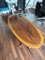 Wortelnoten salontafel / noten salontafel, Huis en Inrichting, Ophalen, Gebruikt, 100 tot 150 cm, Rond