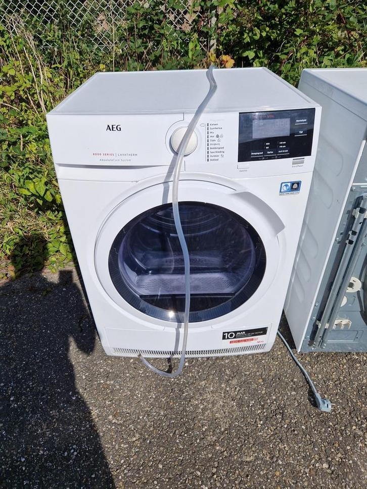 AEG Warmtepomp Droger & Miele W1 Wasmachine - 8kg, Witgoed en Apparatuur, Wasdrogers, Gebruikt, Condens, Voorlader, 8 tot 10 kg