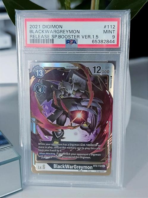 BlackWarGreyMon PSA 9 Mint, Hobby en Vrije tijd, Verzamelkaartspellen | Overige, Nieuw, Losse kaart, Foil, Ophalen of Verzenden