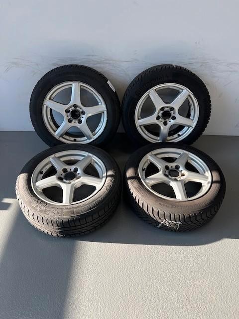 Winterset VW Golf Sportsvan 5x112 Continental 205/55/16 ST97, Auto-onderdelen, Banden en Velgen, Banden en Velgen, Winterbanden