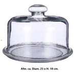 Taartplateau met stolp Lille, Huis en Inrichting, Keuken | Servies, Verzenden, Overige typen, Nieuw, Glas