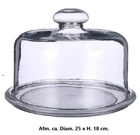 Taartplateau met stolp Lille, Huis en Inrichting, Keuken | Servies, Nieuw, Overige typen, Overige stijlen, Glas, Verzenden