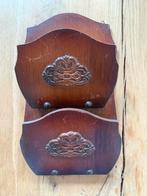 Vintage Houten Brievenhouder / Wanddecoratie, Ophalen of Verzenden, Gebruikt