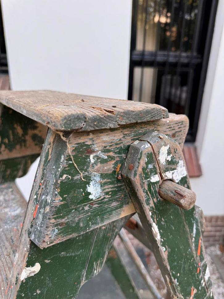 Vintage houten trap - stoer en authentiek karakter, Antiek en Kunst, Curiosa en Brocante, Ophalen