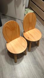 Hout 2 kinderstoelen naturel, Kinderen en Baby's, Kinderkamer | Tafels en Stoelen, Ophalen of Verzenden, Zo goed als nieuw, Stoel(en)