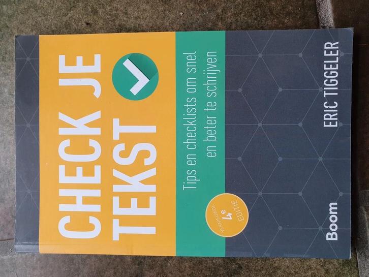 Eric Tiggeler - Check je tekst, Boeken, Overige Boeken, Zo goed als nieuw, Ophalen of Verzenden