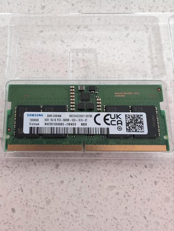 Samsung 8GB DDR5 SO-DIMM Laptop Geheugen, Computers en Software, RAM geheugen, Zo goed als nieuw, Laptop, 8 GB, DDR5, Ophalen of Verzenden