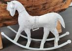 Beeld hobbel paard oud uniek metaalsoort met stijgbeugels, Ophalen of Verzenden