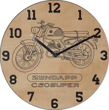 Themaklok met een Zundapp C50 Super brommer (2) als thema beschikbaar voor biedingen