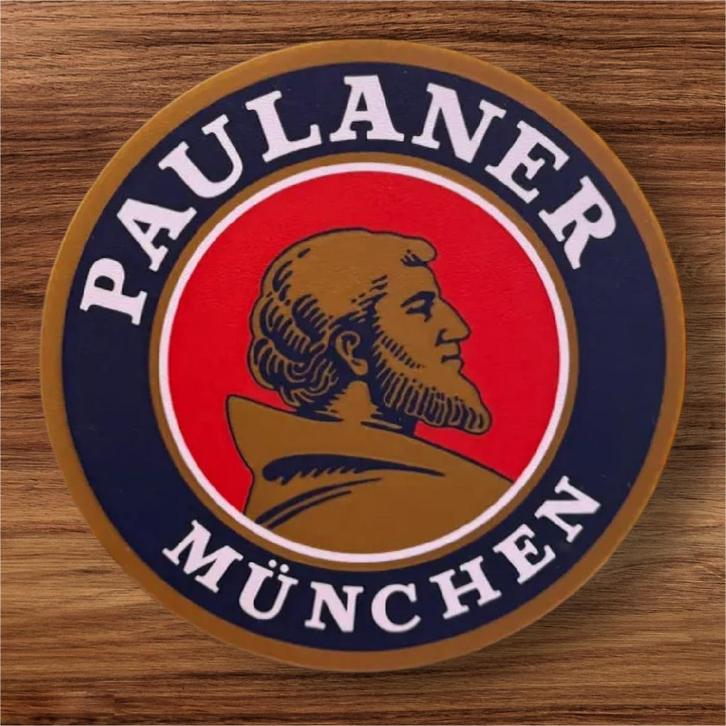Paulaner logo lamp, Verzamelen, Biermerken, Zo goed als nieuw, Reclamebord, Plaat of Schild, Overige merken, Ophalen of Verzenden