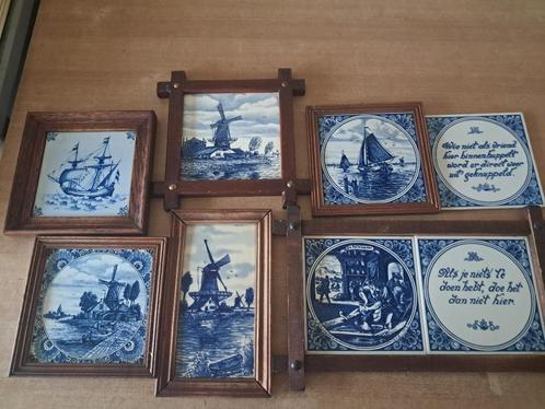 delftsblauwe tegels 8 stuks pst of alles in1 keer mooiestaat, Antiek en Kunst, Antiek | Wandborden en Tegels, Ophalen of Verzenden