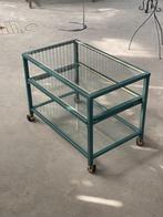 vintage trolly etagiere bijzettafel design 1970 messing, Ophalen, Gebruikt, Redesign vintage, Info@redesignvintage.nl