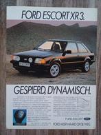 Ford Escort XR3 advertentie uit 1982 - leuk om in te lijsten, Ophalen of Verzenden, Gelezen, Ford