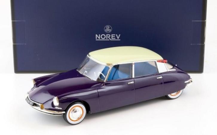 Citroen DS 19 1955 Paars Champagne Schaal 1:12 Norev 121579, Hobby en Vrije tijd, Modelauto's | 1:5 tot 1:12, Nieuw, Auto, 1:9 t/m 1:12