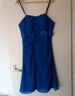 Kobaltblauwe jurk + stola maat 40 (L), Blauw, Maat 42/44 (L), Ophalen of Verzenden, Zo goed als nieuw