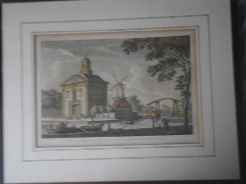 Episcopale Kerk Rotterdam, mooie kleuren gravure, Antiek en Kunst, Kunst | Etsen en Gravures, Ophalen