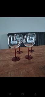 4x Gibson's London dry gin glazen, rode voet, Huis en Inrichting, Keuken | Servies, Glas of Glazen, Ophalen of Verzenden, Overige stijlen