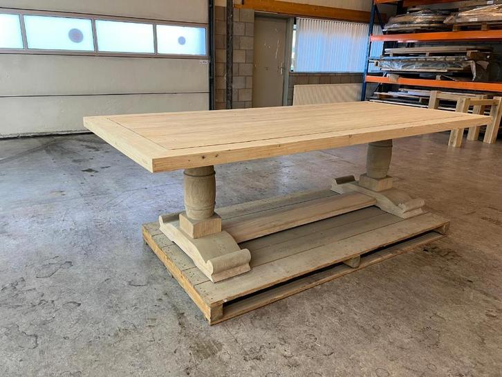 Oude landelijke tafel, kloostertafel 270x120cm massief iepen, Antiek en Kunst, Antiek | Meubels | Tafels, Ophalen