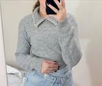 Grijze trui met parels, H&M, Ophalen of Verzenden, Zo goed als nieuw, Maat 36 (S)