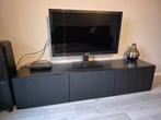Tv-meubel Zwartbruin met Deuren, Ophalen, 150 tot 200 cm, Zo goed als nieuw, Minder dan 100 cm