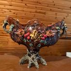 Antiek Porseleinen Schouwstuk met Bloemen, Ophalen of Verzenden