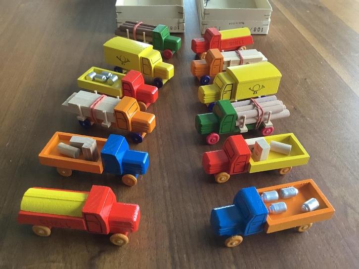 DDR houten vrachtwagentjes, Hobby en Vrije tijd, Modelauto's | 1:87, Nieuw, Bus of Vrachtwagen, Overige merken, Verzenden