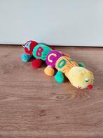 Pluche knuffel rups met rammelaar A B C D 1 2 3 4, Ophalen of Verzenden, Zo goed als nieuw, Overige typen