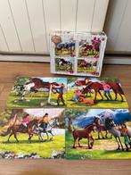 Girls & Horses 4-in-1 Puzzel, Ophalen of Verzenden, Minder dan 500 stukjes, Zo goed als nieuw, Legpuzzel