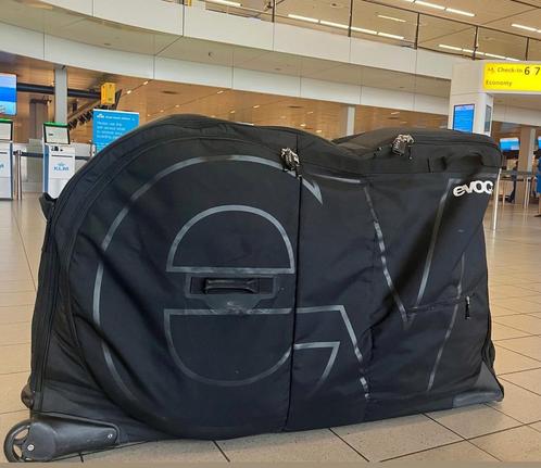 EVOC travel bag fietskoffer huren, Fietsen en Brommers, Fietsaccessoires | Fietstassen, Gebruikt, Ophalen of Verzenden