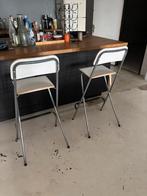 Twee barkrukken wit/Ikea, 2 krukken, Ophalen, Zo goed als nieuw
