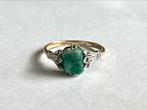 Antieke ring circa 1900 goud zilver, Ophalen of Verzenden, Goud, Ring, Met edelsteen