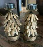 2 mooie metalen kerstboom waxinelicht houders ZGAN, Ophalen of Verzenden, Zo goed als nieuw