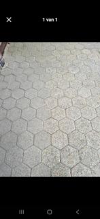 Gebruikte Zeshoekige Beton Klinkers, Tuin en Terras, Ophalen, Gebruikt, Klinkers, Minder dan 5 m²