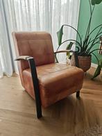 Industriële buffellederen fauteuil, Ophalen, Gebruikt, 75 tot 100 cm, 75 tot 100 cm