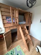 Houten Hoogslaper in Boomhut Stijl, Ophalen, Hoogslaper of Stapelbed, 180 cm of meer, 100 cm of meer