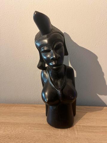 Afrikaans Houten Borstbeeld - 40cm beschikbaar voor biedingen