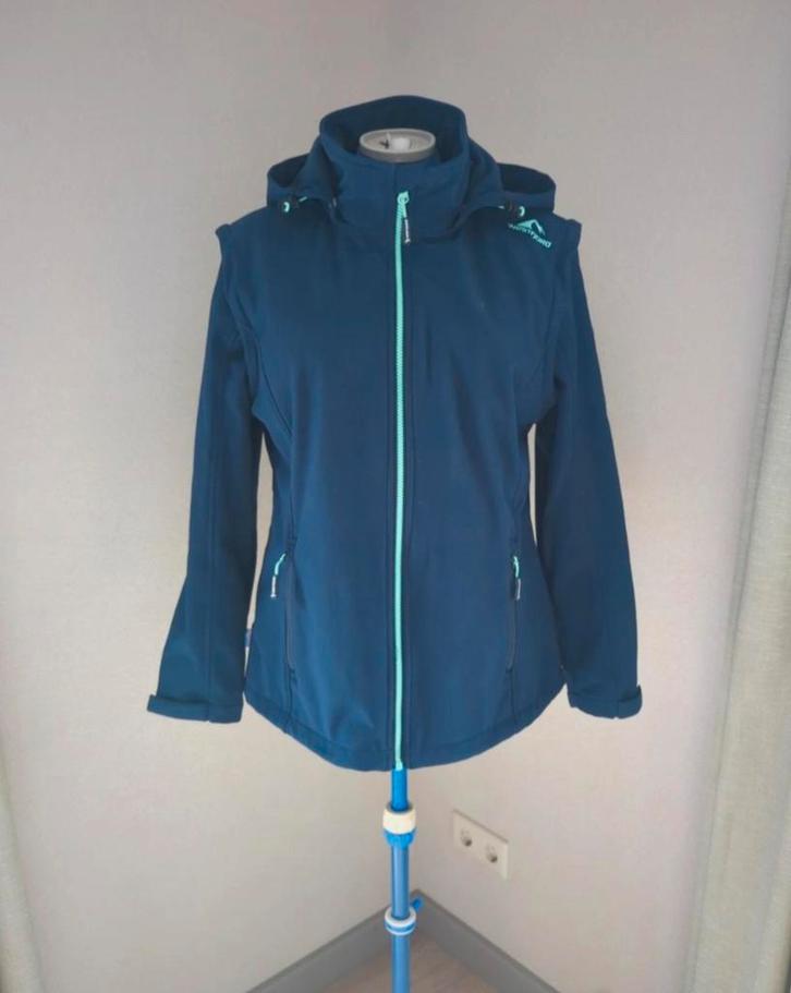 Westfjord softshell jas XL/42, Kleding | Dames, Jassen | Zomer, Zo goed als nieuw, Maat 42/44 (L), Blauw, Ophalen of Verzenden