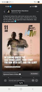 Startbewijs halve marathon Egmond incl kaartje pendelbus, Ophalen of Verzenden, Nieuw, Overige typen, Overige merken