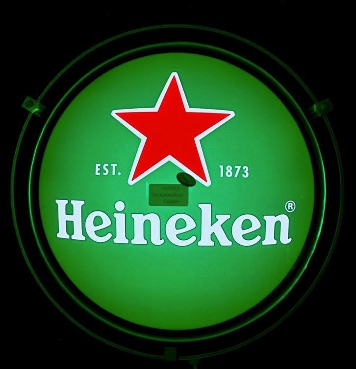 Heineken Bier enkelzijdige buitenlichtbak 51 cm (FH7019), Verzamelen, Biermerken, Zo goed als nieuw, Reclamebord, Plaat of Schild
