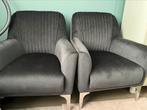 NIEUW fauteuils kamerstoel stoel 2 stuks grijs van stof, Ophalen, Zo goed als nieuw, Stof